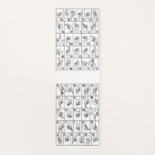 Yoga Mat American Sign Language ASL Alphabet (Voorkant)
