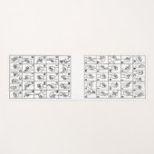 Yoga Mat American Sign Language ASL Alphabet (Voorkant (horizontaal))