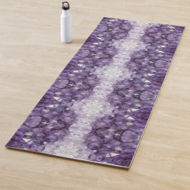 Yoga Mat Amethyst Crystals