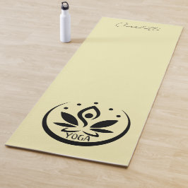 YOGA mat, bleek geel Yogamat