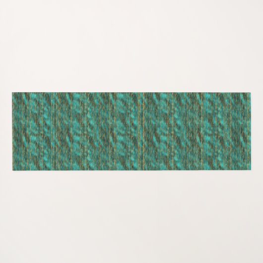 Yoga Mat - Blue And Gold Pattern (Achterkant (horizontaal))