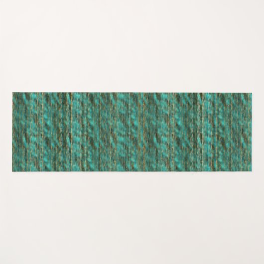 Yoga Mat - Blue And Gold Pattern (Voorkant (horizontaal))