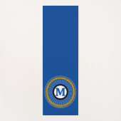 Yoga Mat - Blue Stripe gepersonaliseerd - Initiaal (Voorkant)
