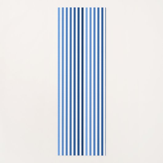 Yoga Mat - Blue Stripes (Voorkant)
