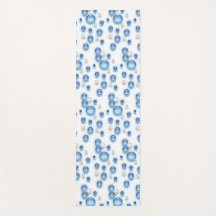 Yoga Mat - Bubbles in blauw en wit
