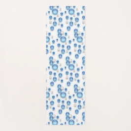 Yoga Mat - Bubbles in blauw en wit