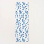 Yoga Mat - Bubbles in blauw en wit (Achterkant)