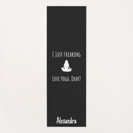 Yoga Mat Cool Fun Grappige Yogi Grap Typography Hu