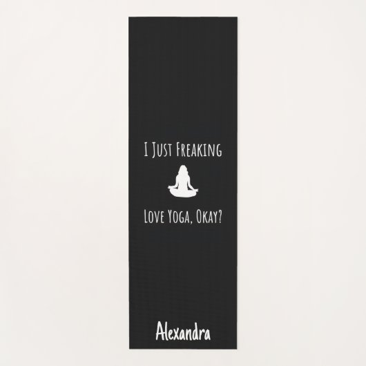 Yoga Mat Cool Fun Grappige Yogi Grap Typography Hu (Voorkant)