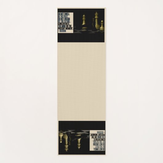 Yoga Mat Exercise Chess Game & Buddha Quote (Voorkant)