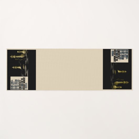 Yoga Mat Exercise Chess Game & Buddha Quote (Voorkant (horizontaal))