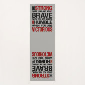 Yoga Mat Exercise Sterke Brave Humble Quote (Voorkant)