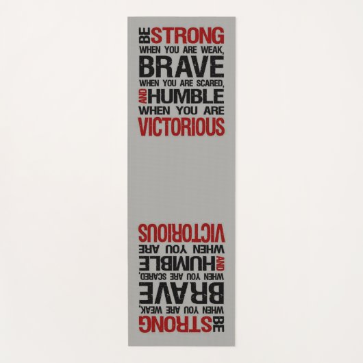 Yoga Mat Exercise Sterke Brave Humble Quote (Voorkant)