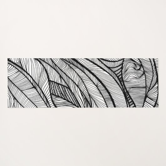 YOGA MAT feat. hand-drawn line art both sides (Achterkant (horizontaal))