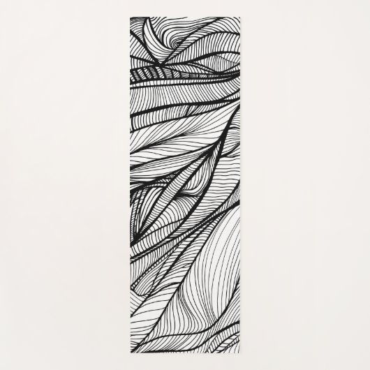 YOGA MAT feat. hand-drawn line art both sides (Voorkant)