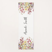 Yoga Mat Floral Gepersonaliseerd naam Wild Flowers (Voorkant)