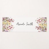Yoga Mat Floral Gepersonaliseerd naam Wild Flowers (Voorkant (horizontaal))