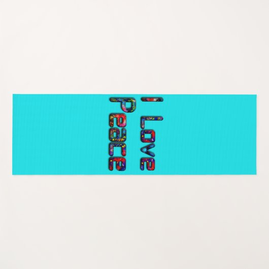 Yoga Mat for Peace Love and Unity (Voorkant (horizontaal))