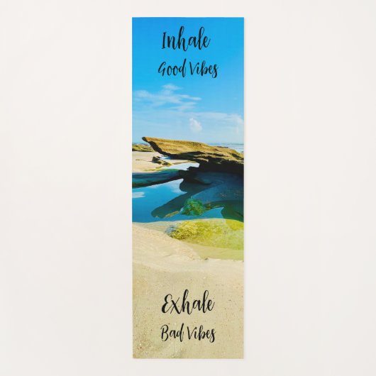 Yoga mat Goede Vibes kustlijn strand mat (Voorkant)