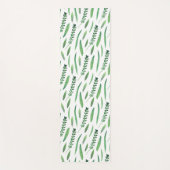 Yoga Mat - Green Leaves Pattern (Voorkant)