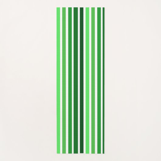 Yoga Mat - Groene strepen in vijf tinten (Voorkant)