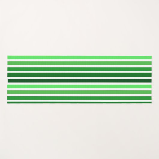 Yoga Mat - Groene strepen in vijf tinten (Voorkant (horizontaal))