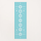 Yoga mat guide 7 Chakraan blue design (Voorkant)