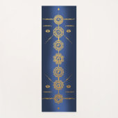 Yoga mat guide 7 Chakras gouden design (Voorkant)