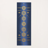 Yoga mat guide 7 Chakras gouden design (Achterkant)