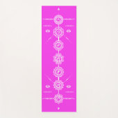  Yoga mat guide 7 chakras roze design (Voorkant)