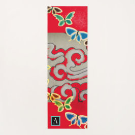 YOGA MAT JAPANESE CLOUDS BUTTERFLIES DIY INITIAAL
