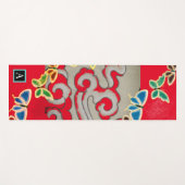 YOGA MAT JAPANESE CLOUDS BUTTERFLIES DIY INITIAAL (Voorkant (horizontaal))