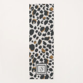 Yoga Mat - Leopard print met monogram (Voorkant)