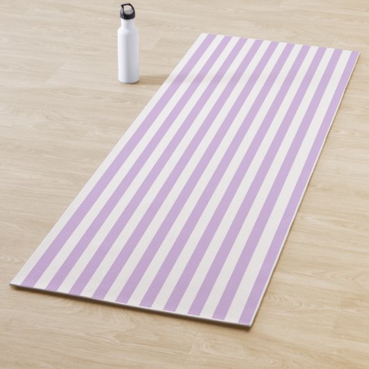 Yoga Mat - Lilac Stripe Patterns (In situ)