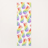 Yoga Mat met een levendige regenboog ananas (Voorkant)