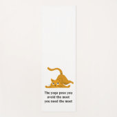 Yoga Mat met grappig citaat en kat (Voorkant)