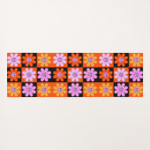 Yoga mat met koffiebloemen. (Achterkant (horizontaal))