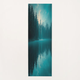Yoga Mat Met Misty Lake