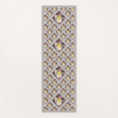 Yoga Mat met  roze hellebores (Voorkant)