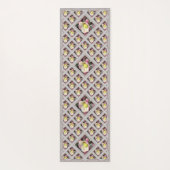 Yoga Mat met  roze hellebores (Achterkant)