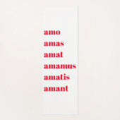 Yoga Mat met typografie, Amo Amas Latijn (Voorkant)