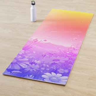 Yoga Mat met zonsopgang weide