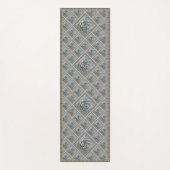 Yoga Mat met zwaargrijze succulenten (Voorkant)