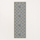 Yoga Mat met zwaargrijze succulenten (Achterkant)