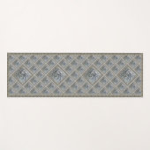 Yoga Mat met zwaargrijze succulenten (Voorkant (horizontaal))