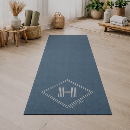 Yoga Mat | Modern Geometrisch Initiaal Monogram