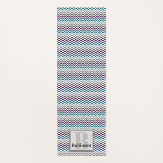 Yoga Mat - Monogrammed Chevron Zigzag (Voorkant)