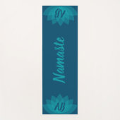 Yoga Mat - "Namaste" Word - Licht en donkere verva (Voorkant)