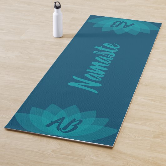 Yoga Mat - "Namaste" Word - Licht en donkere verva (In situ)