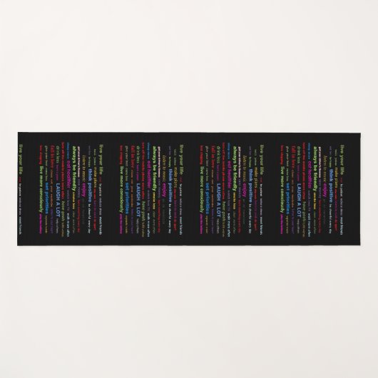 Yoga Mat Oefening Kleurrijke Citaten Resoluties (Voorkant (horizontaal))